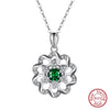 Wholesale Detachable Rotatable Women's 925 Sterling Silver Heart Shape Geometric Pendant Necklace With Electroplating