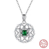 Wholesale Detachable Rotatable Women's 925 Sterling Silver Heart Shape Geometric Pendant Necklace With Electroplating