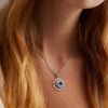 Wholesale Detachable Rotatable Women's 925 Sterling Silver Heart Shape Geometric Pendant Necklace With Electroplating