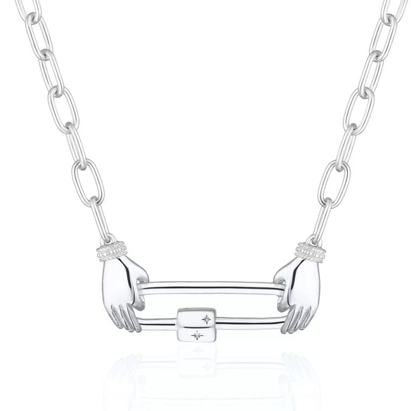 Wholesale Detachable Thick Necklace Titanium Steel Geometric Personality Vacuum Electroplated