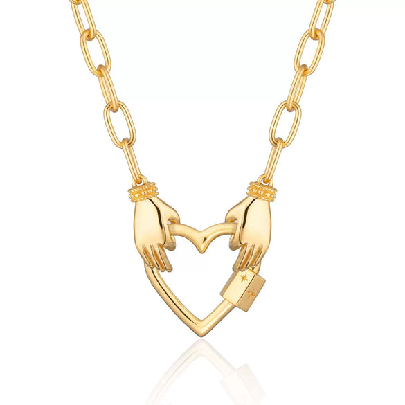 Wholesale Detachable Thick Necklace Titanium Steel Geometric Personality Vacuum Electroplated