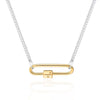 Wholesale Detachable Thick Necklace Titanium Steel Geometric Personality Vacuum Electroplated
