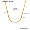 Wholesale Devil's Eye Zircon Jewelry Set For Women Titanium Steel 18K Gold Plated Electroplated
