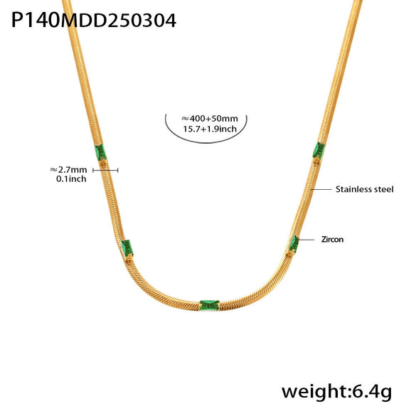 Wholesale Devil's Eye Zircon Jewelry Set For Women Titanium Steel 18K Gold Plated Electroplated