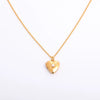 Wholesale Diamond Design Geometric Heartshaped Copper And Titanium Steel Necklace For Women