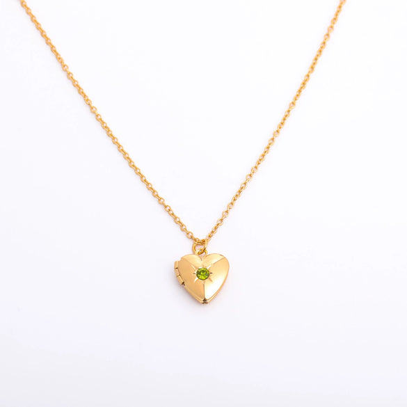 Wholesale Diamond Design Geometric Heartshaped Copper And Titanium Steel Necklace For Women