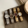Wholesale Diamond Encrusted Alloy Round Dial Quartz Watch For Women With Screw Down Crown And Butterfly Double Snap Buckle