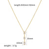 Wholesale Diamond Encrusted Stainless Steel And Titanium Steel Y Shaped O Shaped Geometric Sweater Chain Long Necklace With Pvd Furnace Vacuum Real Gold Plating For Women