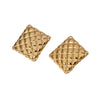 Wholesale Diamond Geometric Pattern 18K Real Gold Electroplated Stainless Steel Earrings For Women