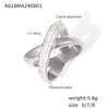 Wholesale Diamond Ring 316L Stainless Steel 18K Gold Plated Geometric Irregular Xshaped Simple Design