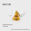 Wholesale Diamondencrusted Badminton Lightning Pattern Stainless Steel Spring Clasp Pendant With 18K Gold Plating And Inlay Diy Jewelry Accessories