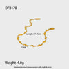 Wholesale Diamondencrusted Geometric Stainless Steel 18K Gold Plated Bracelet For Women