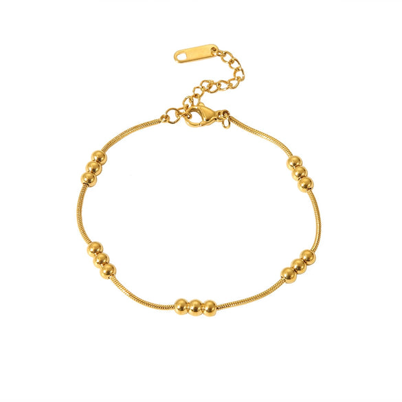 Wholesale Diamondencrusted Geometric Stainless Steel 18K Gold Plated Bracelet For Women