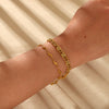 Wholesale Diamondencrusted Geometric Stainless Steel 18K Gold Plated Bracelet For Women