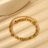 Wholesale Diamondencrusted Geometric Stainless Steel 18K Gold Plated Bracelet For Women