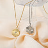 Wholesale Diamondshaped Electroplated Titanium Steel Oshaped Chain Necklace For Women