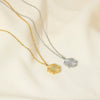 Wholesale Diamondshaped Electroplated Titanium Steel Oshaped Chain Necklace For Women