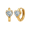 Wholesale Diamondstudded Geometric Stainless Steel Heart Earrings For Women With Electroplating And Original Design