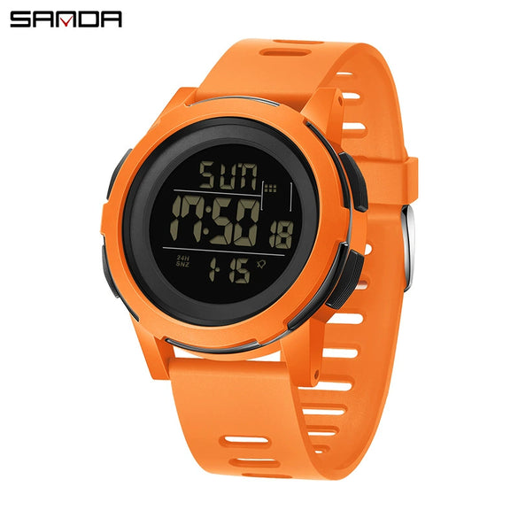 Wholesale Digital Watch Outdoor Luminous Allmatch Fashion Ol Round Dial Abs Case Tpu Strap Acrylic Mirror Unisex