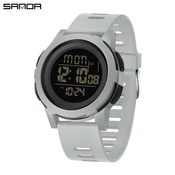 Wholesale Digital Watch Outdoor Luminous Allmatch Fashion Ol Round Dial Abs Case Tpu Strap Acrylic Mirror Unisex