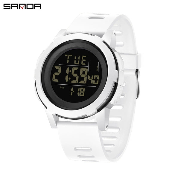 Wholesale Digital Watch Outdoor Luminous Allmatch Fashion Ol Round Dial Abs Case Tpu Strap Acrylic Mirror Unisex