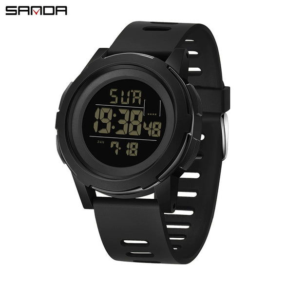 Wholesale Digital Watch Outdoor Luminous Allmatch Fashion Ol Round Dial Abs Case Tpu Strap Acrylic Mirror Unisex