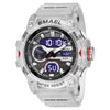 Wholesale Digital Watch Plastic Case Rubber Strap Organic Glass Mirror Round Dial Versatile Casual Sports Fashion