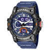 Wholesale Digital Watch Plastic Case Rubber Strap Organic Glass Mirror Round Dial Versatile Casual Sports Fashion