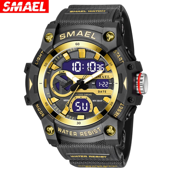 Wholesale Digital Watch Plastic Case Rubber Strap Organic Glass Mirror Round Dial Versatile Casual Sports Fashion