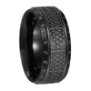 Wholesale Distressed Geometric Titanium Steel Ring With Viking Rune For Men And Women