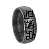 Wholesale Distressed Geometric Titanium Steel Unisex Ring