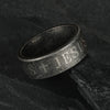 Wholesale Distressed Titanium Steel Ring With Letters Numbers Text For Unisex