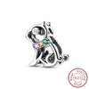 Wholesale Diy Accessories Sterling Silver Animal Print Charm Pendant Bracelet With Dripping Oil Design