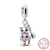 Wholesale Diy Accessories Sterling Silver Animal Print Charm Pendant Bracelet With Dripping Oil Design