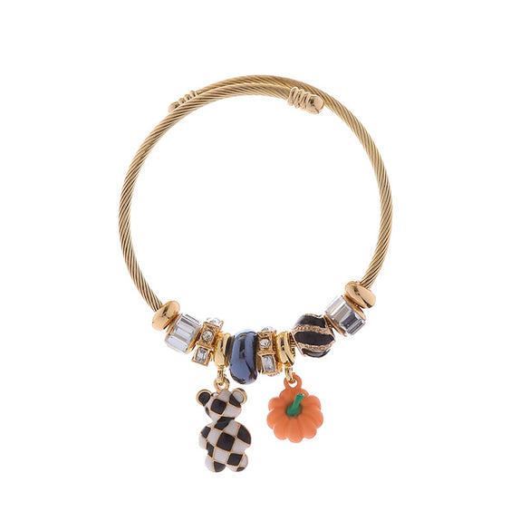 Wholesale Diy Adjustable Unisex Alloy Bracelet With Geometric Pattern And Diamond Design