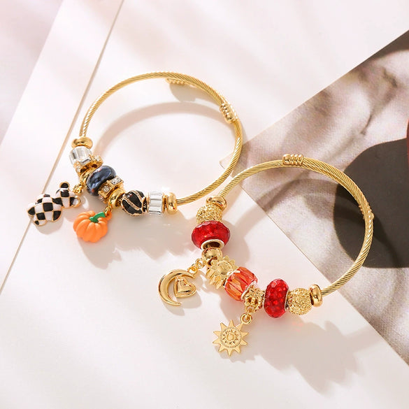 Wholesale Diy Adjustable Unisex Alloy Bracelet With Geometric Pattern And Diamond Design