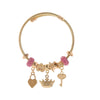 Wholesale Diy Adjustable Unisex Alloy Bracelet With Geometric Pattern And Diamond Design
