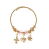 Wholesale Diy Adjustable Unisex Alloy Bracelet With Geometric Pattern And Diamond Design