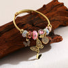 Wholesale Diy Beaded Bracelet Alloy Rhinestone Love Butterfly Pendant Fashion Animal Heart Insect Zodiac Adjustable Couple Bracelet