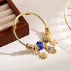 Wholesale Diy Beaded Bracelet With Palm Sun Pendant Stainless Steel Alloy Rhinestone Diamond Design Women's Adjustable Couple Bracelet