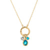 Wholesale Diy Birthstone Necklace With Geometric Pendant Goldplated Copper Jewelry For Women