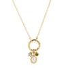 Wholesale Diy Birthstone Necklace With Geometric Pendant Goldplated Copper Jewelry For Women
