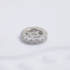 Wholesale Diy Bracelet Accessories S925 Sterling Silver Double Row Zirconium Round And Wheel Bead Handmade