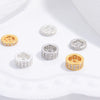 Wholesale Diy Bracelet Accessories S925 Sterling Silver Double Row Zirconium Round And Wheel Bead Handmade