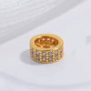 Wholesale Diy Bracelet Accessories S925 Sterling Silver Double Row Zirconium Round And Wheel Bead Handmade
