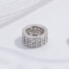 Wholesale Diy Bracelet Accessories S925 Sterling Silver Double Row Zirconium Round And Wheel Bead Handmade