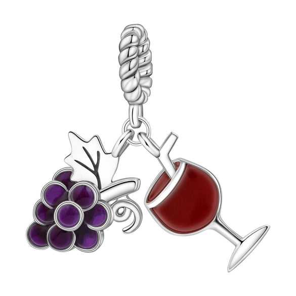 Wholesale Diy Bracelet Accessories 925 Sterling Silver Iris Unicorn Pendant Beads Dripping Oil Design