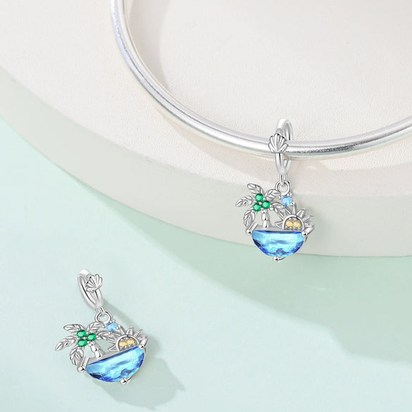 Wholesale Diy Bracelet Accessories 925 Sterling Silver Iris Unicorn Pendant Beads Dripping Oil Design