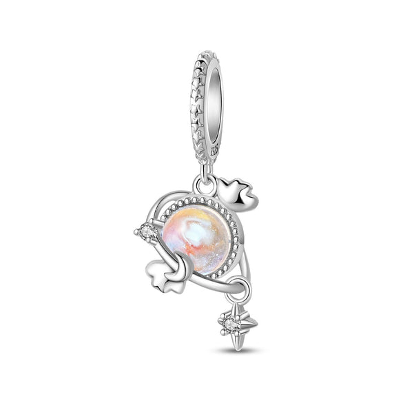 Wholesale Diy Bracelet Accessories 925 Sterling Silver Iris Unicorn Pendant Beads Dripping Oil Design