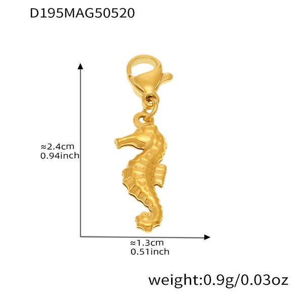 Wholesale Diy Bracelet Accessories With Dolphin Starfish Shell Stainless Steel Geometric Shape Furnace Vacuum Plating For Women